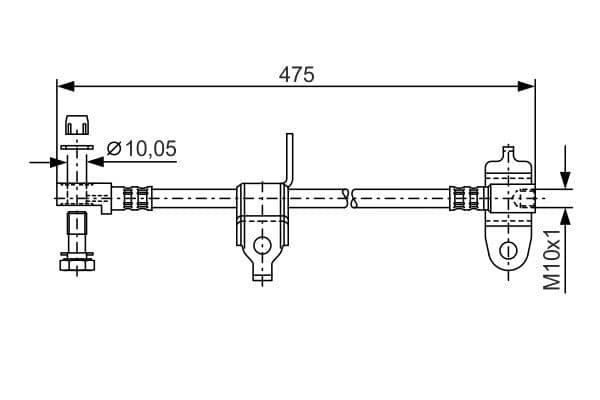 BOSCH Brzdová hadica 1987481045 1
