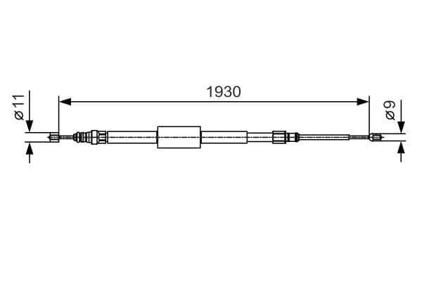 BOSCH Ťažné lanko parkovacej brzdy 1987482011 1