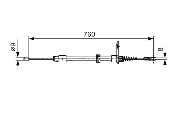 BOSCH Ťažné lanko parkovacej brzdy 1987482022 1