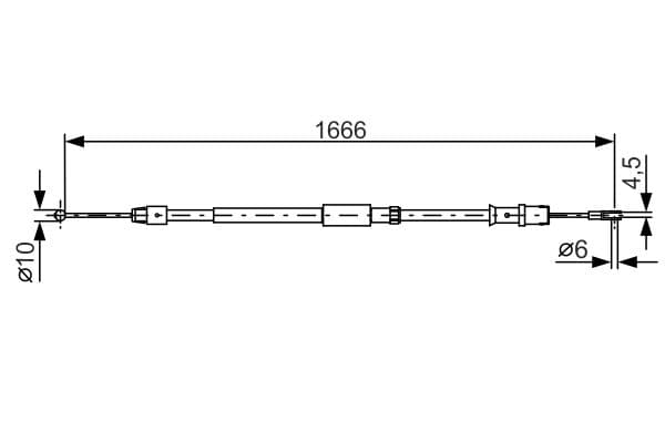 BOSCH Ťažné lanko parkovacej brzdy 1987482032 1