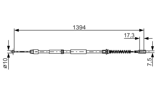BOSCH Ťažné lanko parkovacej brzdy 1987482033 1