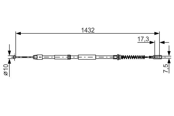 BOSCH Ťažné lanko parkovacej brzdy 1987482034 1