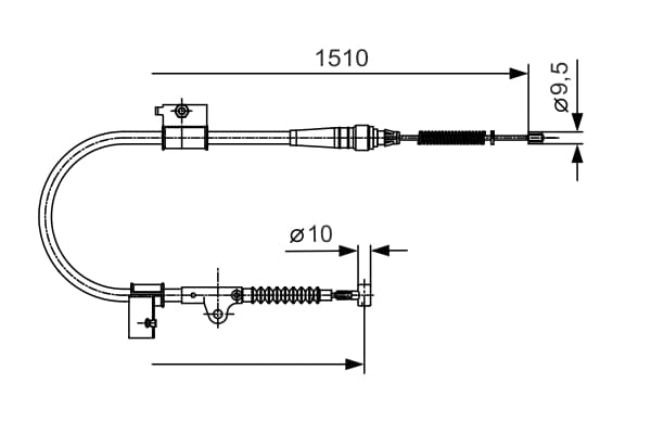 BOSCH Ťažné lanko parkovacej brzdy 1987482050 1