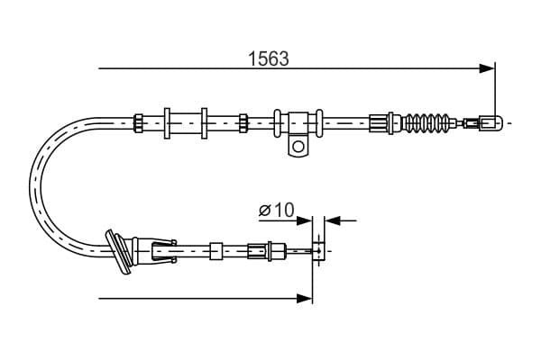 BOSCH Ťažné lanko parkovacej brzdy 1987482064 1