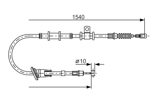 BOSCH Ťažné lanko parkovacej brzdy 1987482065 1