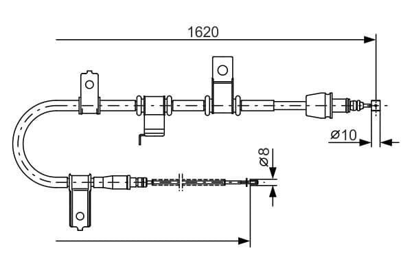 BOSCH Ťažné lanko parkovacej brzdy 1987482071 1