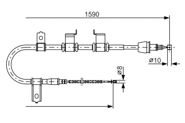BOSCH Ťažné lanko parkovacej brzdy 1987482072 1