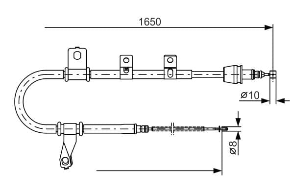 BOSCH Ťažné lanko parkovacej brzdy 1987482074 1