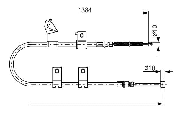 BOSCH Ťažné lanko parkovacej brzdy 1987482082 1