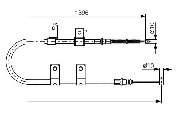 BOSCH Ťažné lanko parkovacej brzdy 1987482083 1