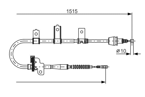 BOSCH Ťažné lanko parkovacej brzdy 1987482098 1