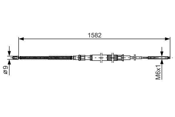 BOSCH Ťažné lanko parkovacej brzdy 1987482124 1