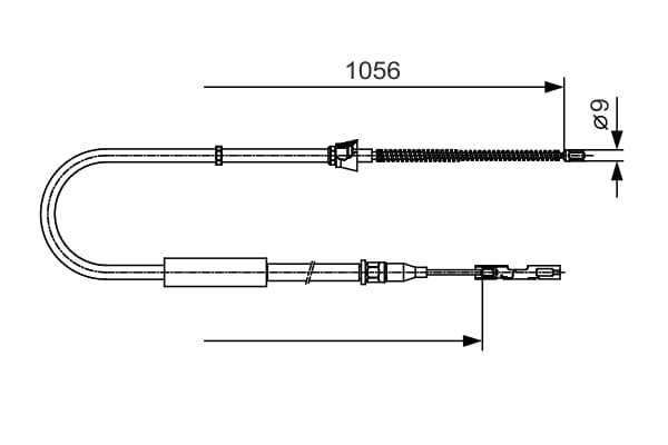 BOSCH Ťažné lanko parkovacej brzdy 1987482125 1