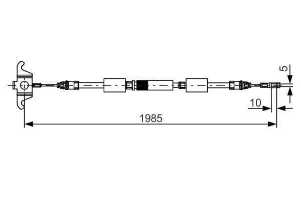 BOSCH Ťažné lanko parkovacej brzdy 1987482128 1