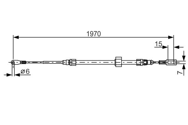BOSCH Ťažné lanko parkovacej brzdy 1987482131 1