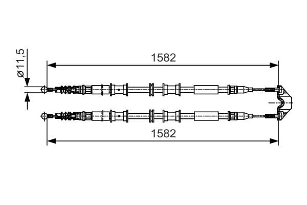 BOSCH Ťažné lanko parkovacej brzdy 1987482138 1