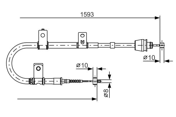 BOSCH Ťažné lanko parkovacej brzdy 1987482166 1