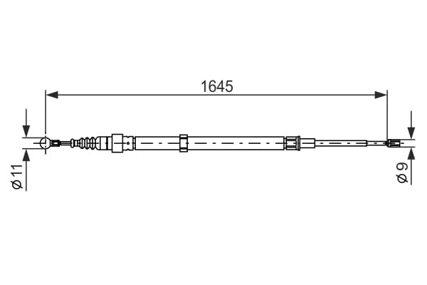 BOSCH Ťažné lanko parkovacej brzdy 1987482191 1