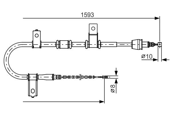 BOSCH Ťažné lanko parkovacej brzdy 1987482224 1