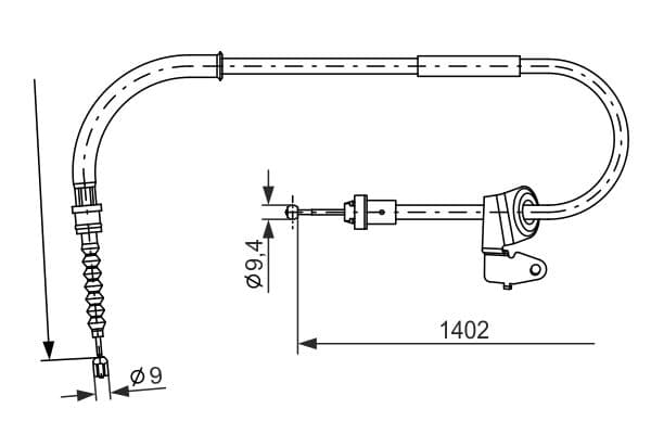 BOSCH Ťažné lanko parkovacej brzdy 1987482226 1