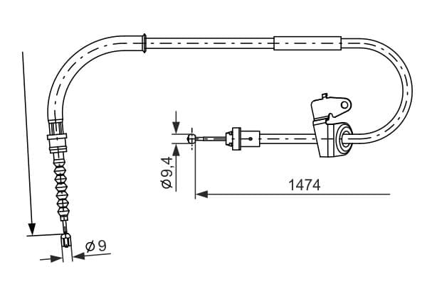 BOSCH Ťažné lanko parkovacej brzdy 1987482229 1