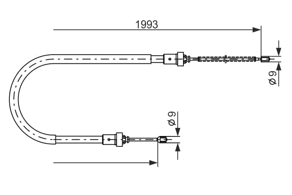 BOSCH Ťažné lanko parkovacej brzdy 1987482233 1