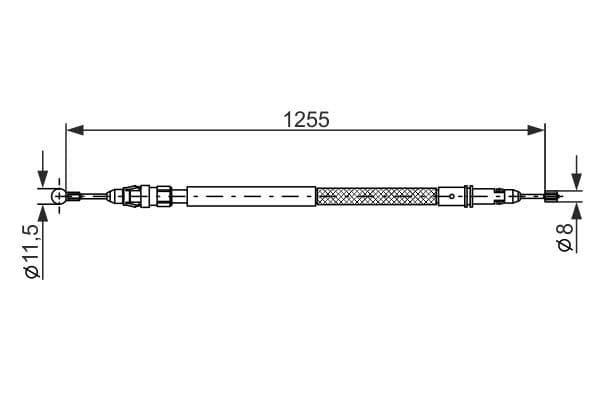 BOSCH Ťažné lanko parkovacej brzdy 1987482235 1