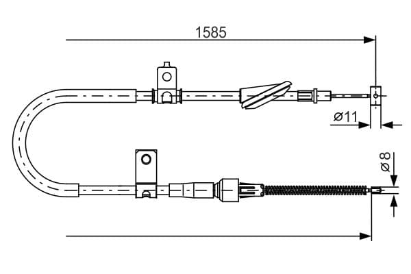 BOSCH Ťažné lanko parkovacej brzdy 1987482257 1