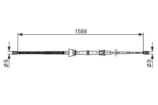 BOSCH Ťažné lanko parkovacej brzdy 1 987 482 266 1