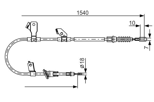 BOSCH Ťažné lanko parkovacej brzdy 1987482271 1