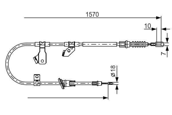 BOSCH Ťažné lanko parkovacej brzdy 1987482272 1