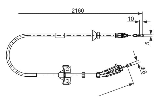 BOSCH Ťažné lanko parkovacej brzdy 1987482284 1
