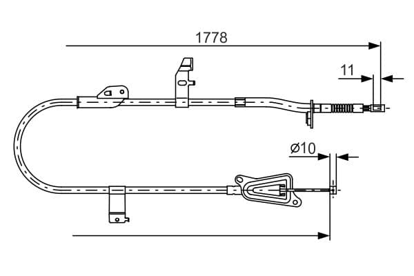 BOSCH Ťažné lanko parkovacej brzdy 1 987 482 304 1