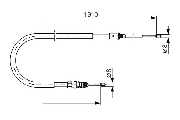 BOSCH Ťažné lanko parkovacej brzdy 1987482323 1