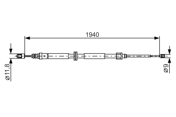 BOSCH Ťažné lanko parkovacej brzdy 1987482325 1