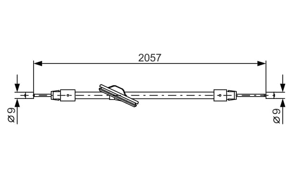 BOSCH Ťažné lanko parkovacej brzdy 1987482331 1