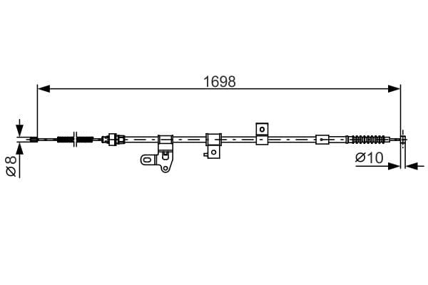 BOSCH Ťažné lanko parkovacej brzdy 1987482346 1