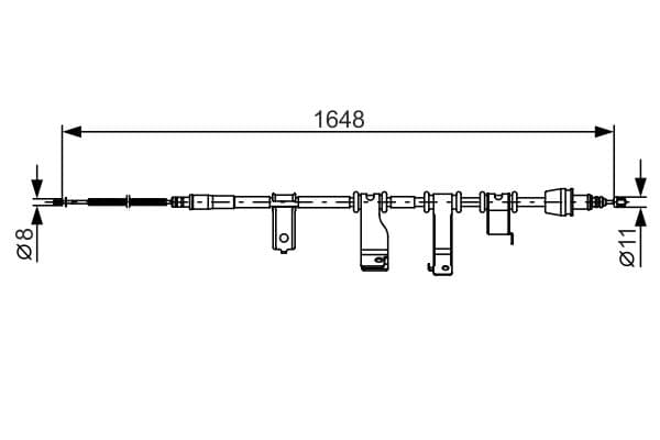BOSCH Ťažné lanko parkovacej brzdy 1987482350 1