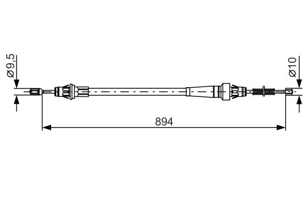 BOSCH Ťažné lanko parkovacej brzdy 1987482365 1