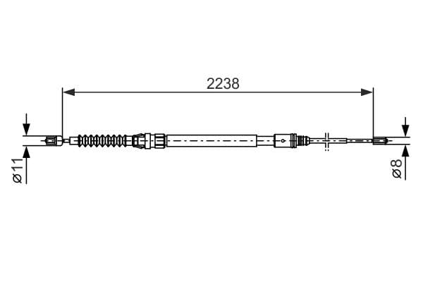 BOSCH Ťažné lanko parkovacej brzdy 1987482373 1