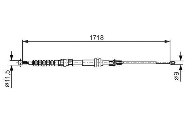 BOSCH Ťažné lanko parkovacej brzdy 1987482378 1