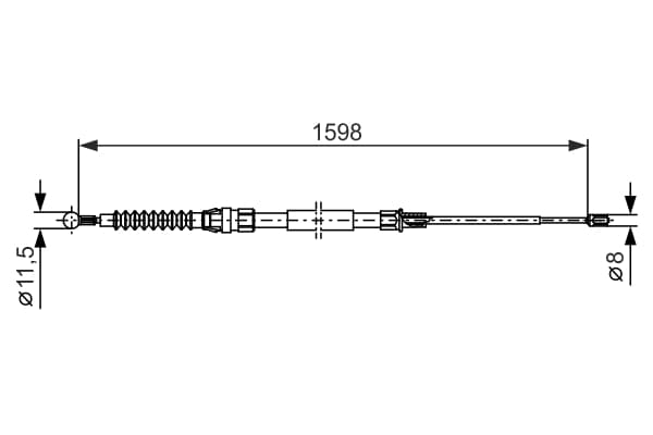BOSCH Ťažné lanko parkovacej brzdy 1987482379 1