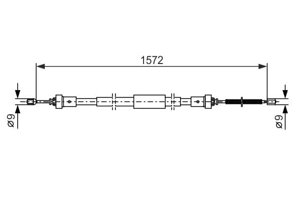 BOSCH Ťažné lanko parkovacej brzdy 1987482384 1