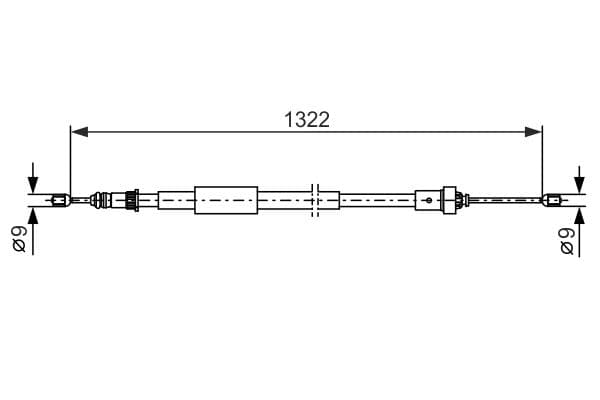 BOSCH Ťažné lanko parkovacej brzdy 1987482385 1
