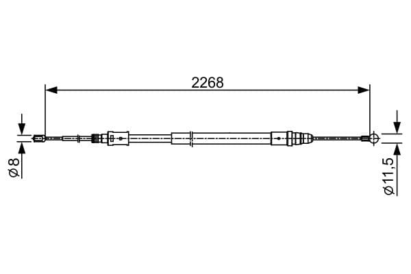 BOSCH Ťažné lanko parkovacej brzdy 1987482409 1