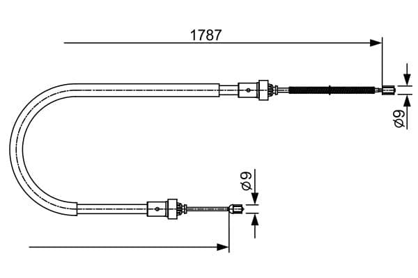 BOSCH Ťažné lanko parkovacej brzdy 1987482410 1