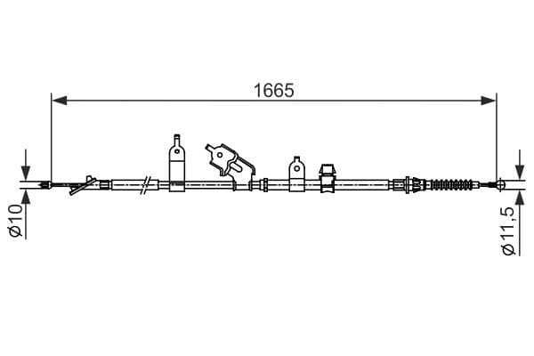 BOSCH Ťažné lanko parkovacej brzdy 1 987 482 440 1