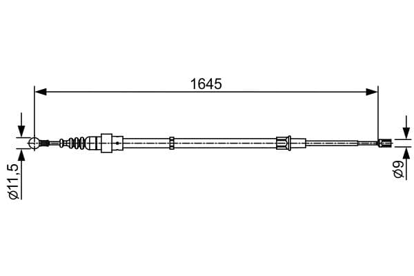 BOSCH Ťažné lanko parkovacej brzdy 1987482451 1