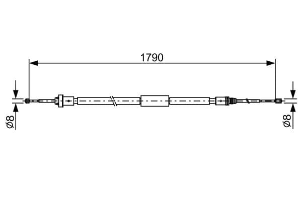 BOSCH Ťažné lanko parkovacej brzdy 1 987 482 495 1