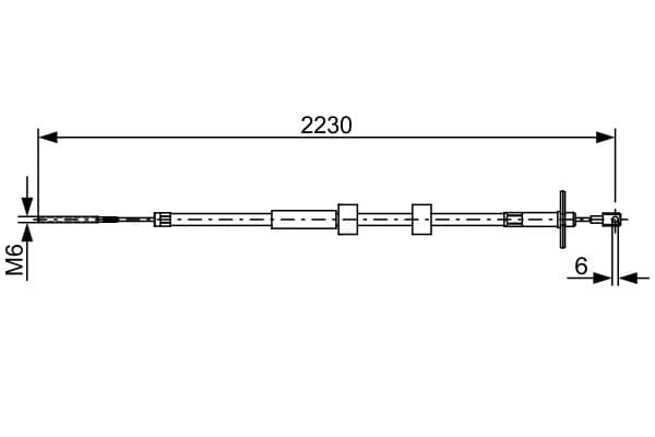 BOSCH Ťažné lanko parkovacej brzdy 1987482500 1